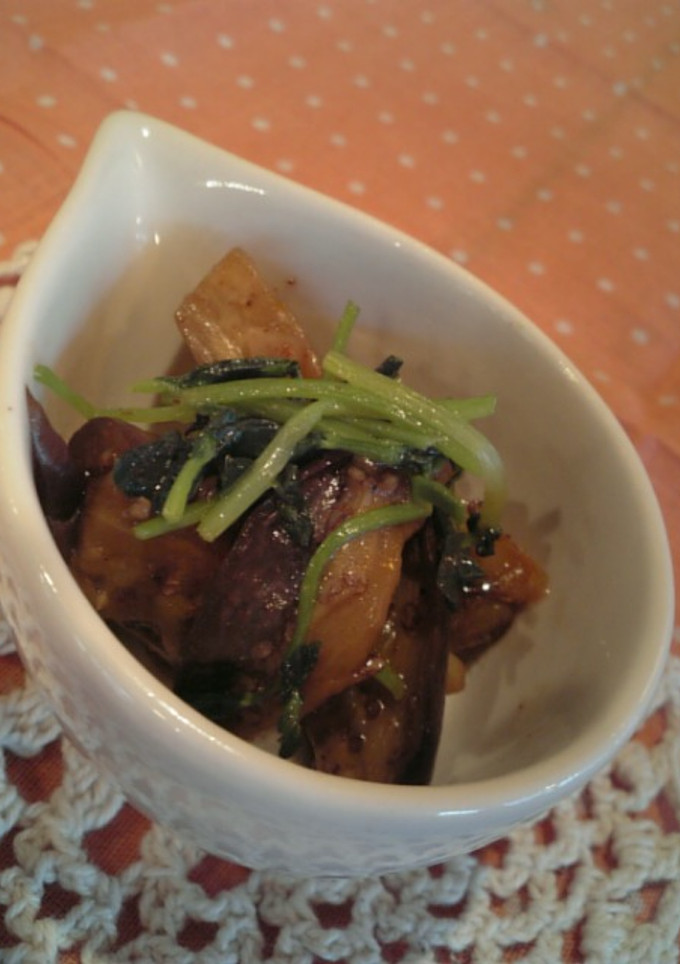 茄子と豆苗のスパイシー炒め-レシピのメイン写真