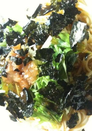 シソ・梅サラダパスタ-レシピのメイン写真