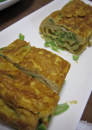 さやいんげん入り玉子焼き-レシピのメイン写真