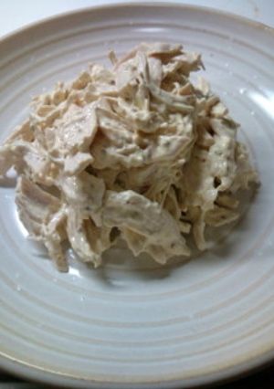 蒸し鶏のマヨ和えマスタード風味-レシピのメイン写真