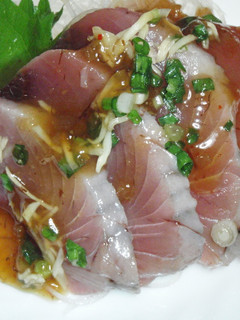 カツオの刺身withこく仕立て青じそ♪-レシピのメイン写真