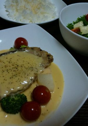 ポークソテー味噌クリームソース-レシピのメイン写真
