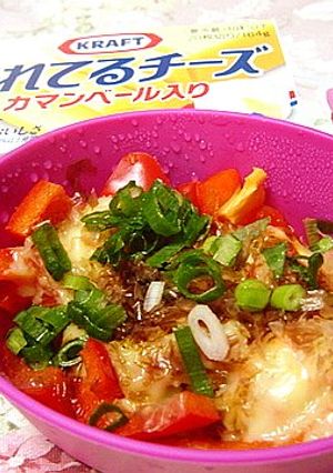 レンチンで✿パプリカチーズのおかか醤油✿-レシピのメイン写真