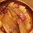 大根とベーコンのさっぱり青じそ蒸し炒め