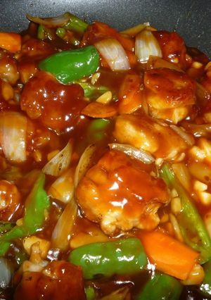 豚コマ肉と冷蔵庫の残り物で美味しい酢豚♪-レシピのメイン写真