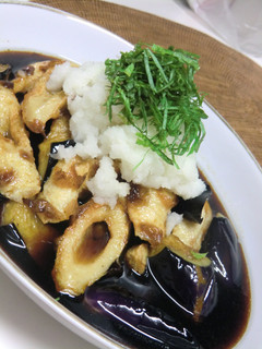 活焼ちくわと茄子の揚げびたし-レシピのメイン写真