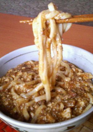 麻婆カレーうどん。-レシピのメイン写真