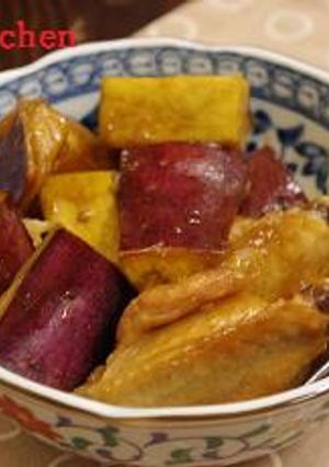 さつま芋と鶏手羽のほっこり蒸し煮-レシピのメイン写真