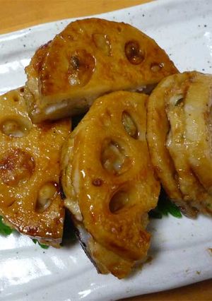 里芋をＩＮ　レンコンのはさみ焼き-レシピのメイン写真