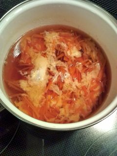簡単!めんつゆで人参のかき玉汁-レシピのメイン写真
