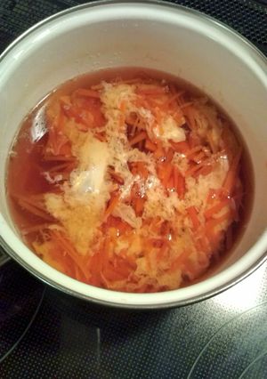 簡単！めんつゆで人参のかき玉汁-レシピのメイン写真