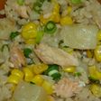 鮭・芋・とうもろこしの炊き込みご飯