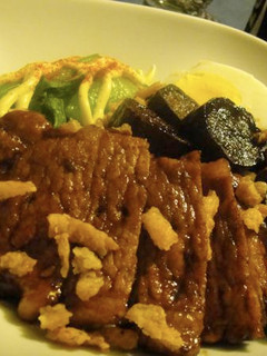 秋野菜でバルサミコ風味の豚てりカフェ丼-レシピのメイン写真