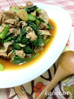 すぐでき!小松菜と豚肉の炒め物♪-レシピのメイン写真
