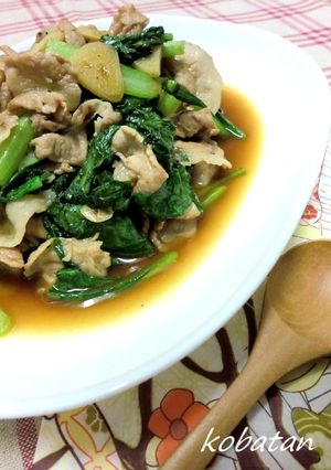 すぐでき！小松菜と豚肉の炒め物♪-レシピのメイン写真