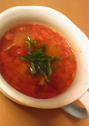 レンジでお手軽☆あったかトマトスープ-レシピのメイン写真