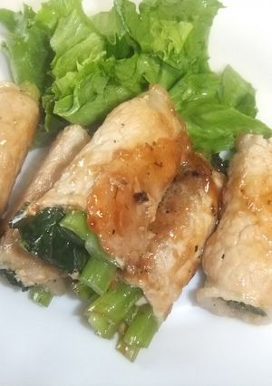 小松菜の肉巻き　「こく仕立て青じそ」使用-レシピのメイン写真