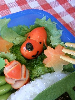 ウインナーのわんちゃんでキャラ弁当-レシピのメイン写真
