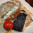 海老すり身の蓮根挟み焼き二種