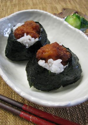 照りマヨ唐揚げde天むす風*-レシピのメイン写真