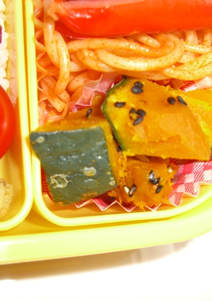 弁当に♪簡単3分　かぼちゃのゴマ塩がけ-レシピのメイン写真