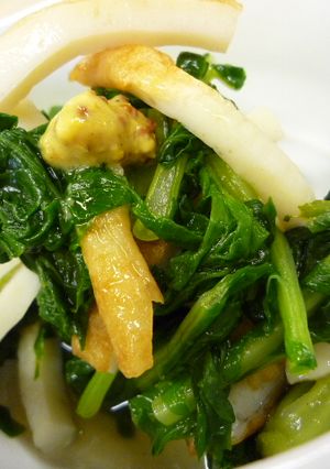 活ちくわと大根菜の洋風煮びたし-レシピのメイン写真