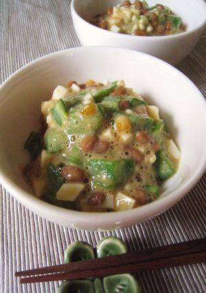 オクラ納豆のまったり❤味噌わさび和え-レシピのメイン写真