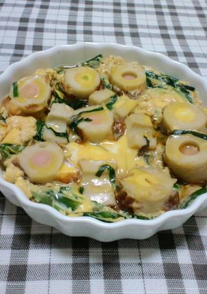 魚肉コラボ！ちくわソーセージニラ玉とじ♪-レシピのメイン写真