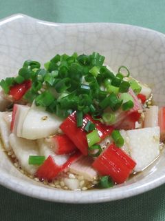 長いもとカニかまの青じそドレッシング和え-レシピのメイン写真