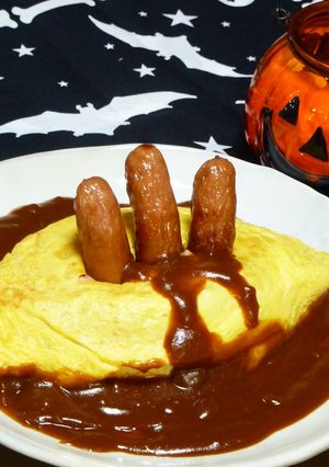 ハロウィンに✞ゾンビオムライスはいかが？-レシピのメイン写真