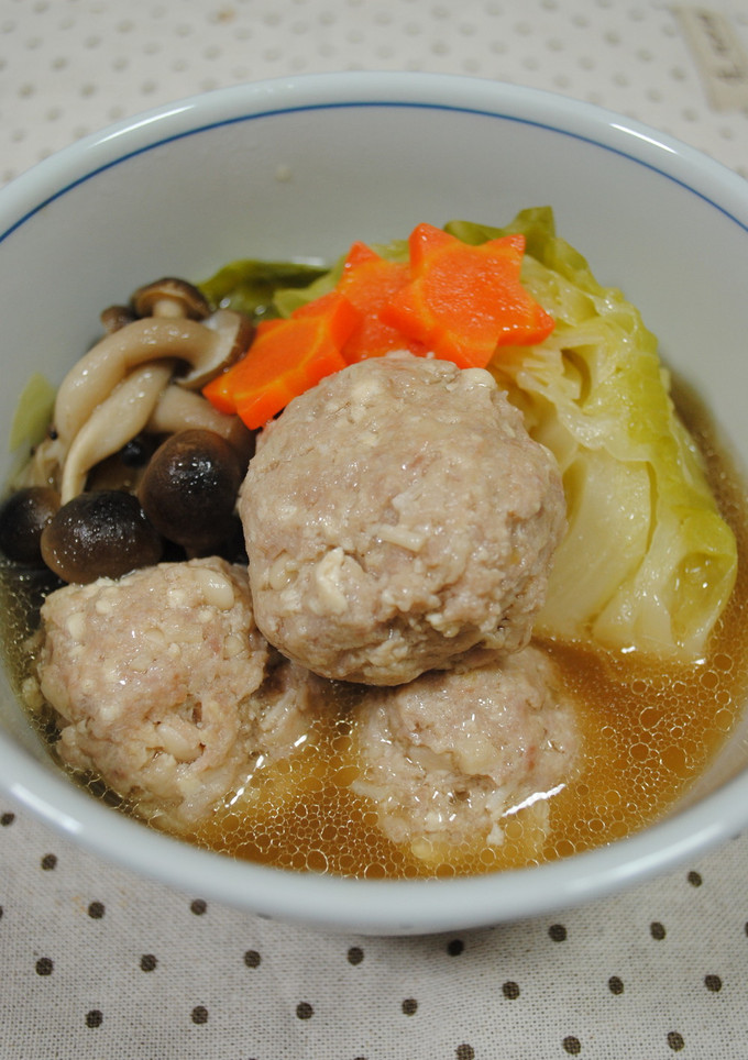きのこ＆キャベツ＆肉団子のとろとろ煮込み-レシピのメイン写真