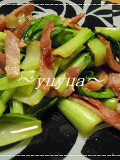 紹興酒で コク旨なチンゲン菜炒め-レシピのメイン写真