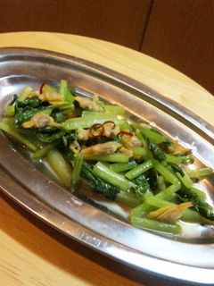 あさりの紹興酒蒸し入り青菜炒め-レシピのメイン写真