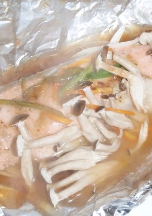 リケンで簡単♪秋鮭のホイル蒸し焼き♪-レシピのメイン写真