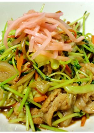 豆苗のソース焼きそば風-レシピのメイン写真