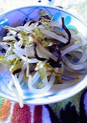 エコ料理もやしの味付け塩昆布和え-レシピのメイン写真