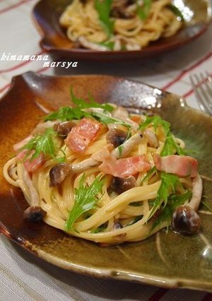 簡単♪きのこのクリームスパゲッティ-レシピのメイン写真