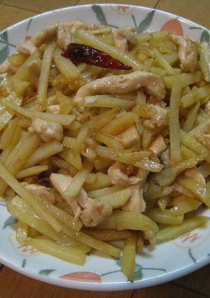 鶏むね肉とじゃがいもの青じそドレ炒め-レシピのメイン写真