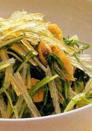 細寒天に水菜と油揚げの煮びたし-レシピのメイン写真