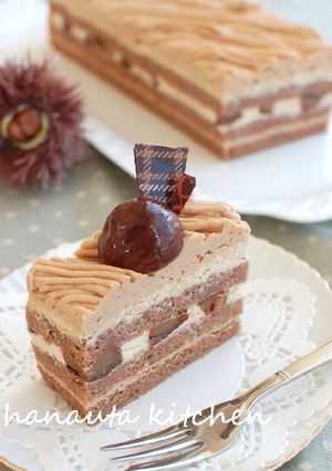 モンブラン風マロンケーキ-レシピのメイン写真