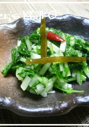 【農家のレシピ】水菜（壬生菜）の浅漬け-レシピのメイン写真