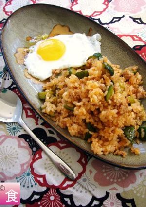 ケチャップが隠し味！キムチ炒飯　韓国風-レシピのメイン写真