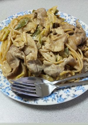 ねぎ豚のテリマヨソースパスタ♪-レシピのメイン写真