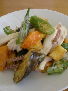 イカと揚げ野菜の青じそドレッシング和え-レシピのメイン写真