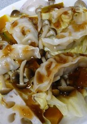 蒸し野菜と餃子のサラダ風-レシピのメイン写真