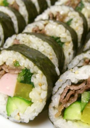 韓国焼肉海苔巻き　プルコギキムパプ-レシピのメイン写真
