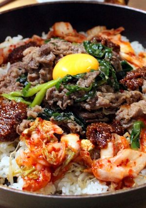 フライパンで完結。石焼風プルコギビビンバ-レシピのメイン写真