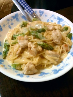 鶏肉とアスパラのクリームパスタ-レシピのメイン写真