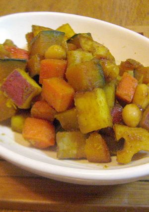 コリコリ根菜と大豆ヘルシー甘辛カレー炒め-レシピのメイン写真