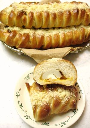 米粉生地で　トリプルチーズの焼ちくわパン-レシピのメイン写真